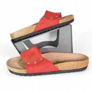 Sol John Birken Stock Cork Leather Slide Sandal Men's 9-9.5 Women's 11-11.5 / 42